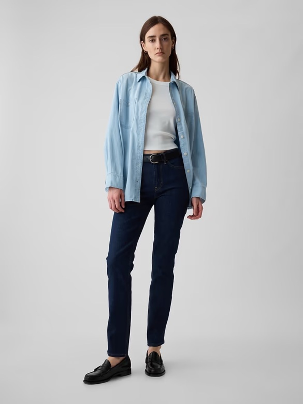 GAP Women's Navy Straight Leg Jeans - Picture 4 of 4